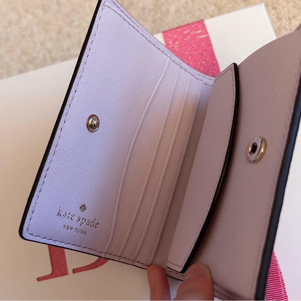 kate spade y2k blush pink bifold wallet - Picture 5 of 8